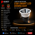 ALANTZ AL66 Smart Tri-Color COB LED Downlight (12W)