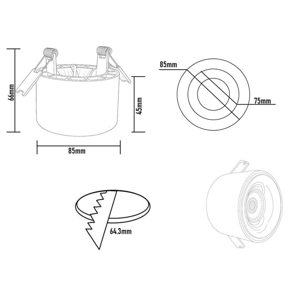 ALANTZ 660 Smart Tri-Color COB LED Downlight (10W)