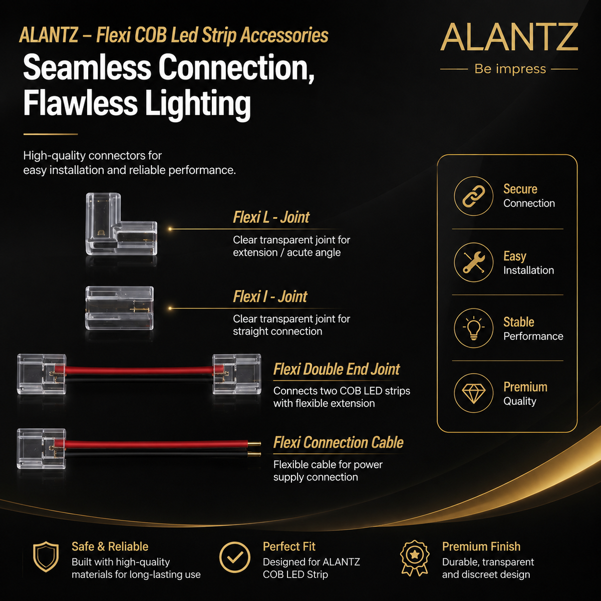 ALANTZ Flexi COB LED Strip for Cove Lighting (10m)